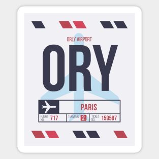 Paris (ORY) Airport Code Baggage Tag Sticker